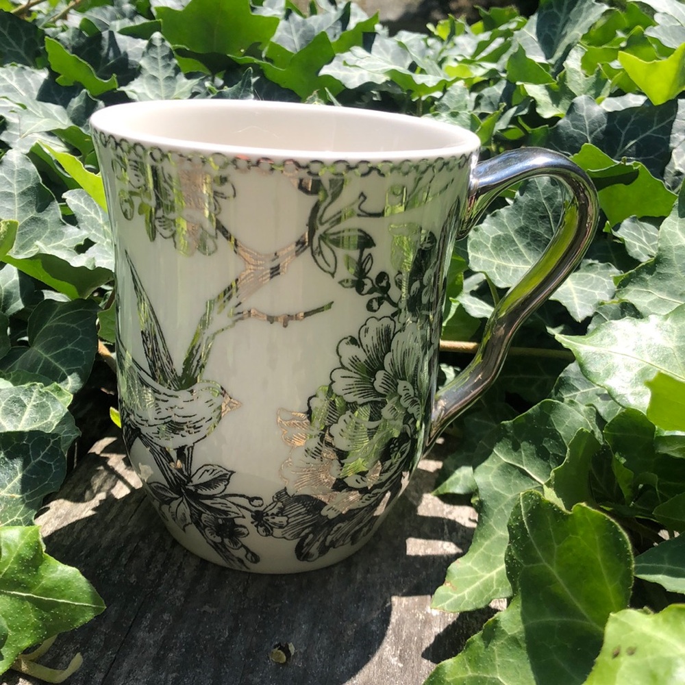 Gorgeous sliver electroplated mug NWOT!!